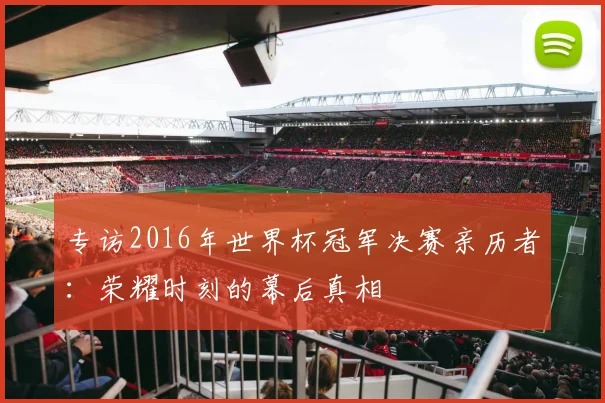 专访2016年世界杯冠军决赛亲历者：荣耀时刻的幕后真相