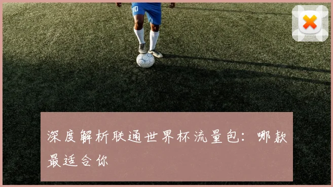 深度解析联通世界杯流量包：哪款最适合你